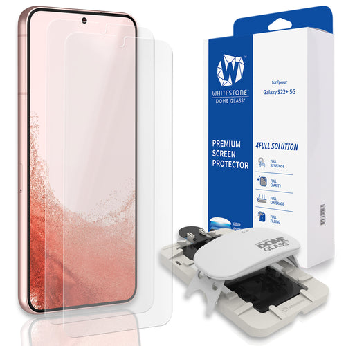 [Dome Glass] Samsung Galaxy S22 Plus Tempered Glass Screen Protector with Installation Kit - Liquid Dispersion Tech - 2 Pack