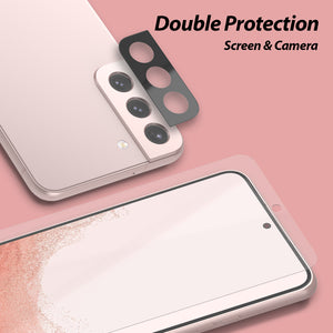[Dome Premium Film] Samsung Galaxy S22 Plus Hard Film Screen Protector with Camera Protector - 2Pack