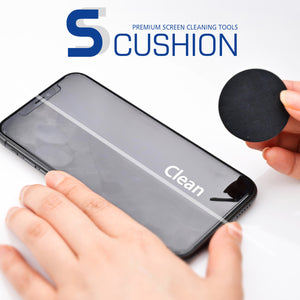 [S-Cushion + EZ Glass + Case] iPhone 12 mini Premium Microfiber Shock Proof Back Cover with Screen Cleaning feature & Phone Case & EZ Glass
