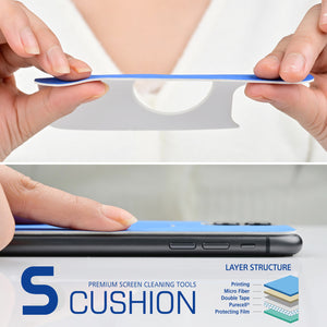 [S-Cushion] Galaxy S21 Premium Microfiber Shock Proof Back Cover with Screen Cleaning feature