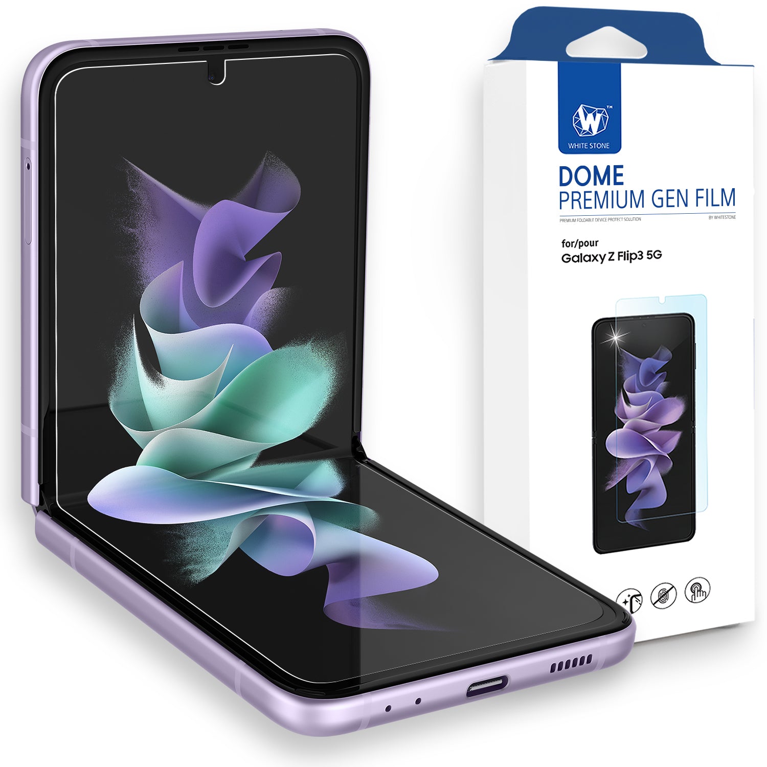 pakistaní Mount Bank Sorprendido Gen Film] Galaxy Z Flip 3 Gen Film Screen Protector with Installation –  Whitestonedome