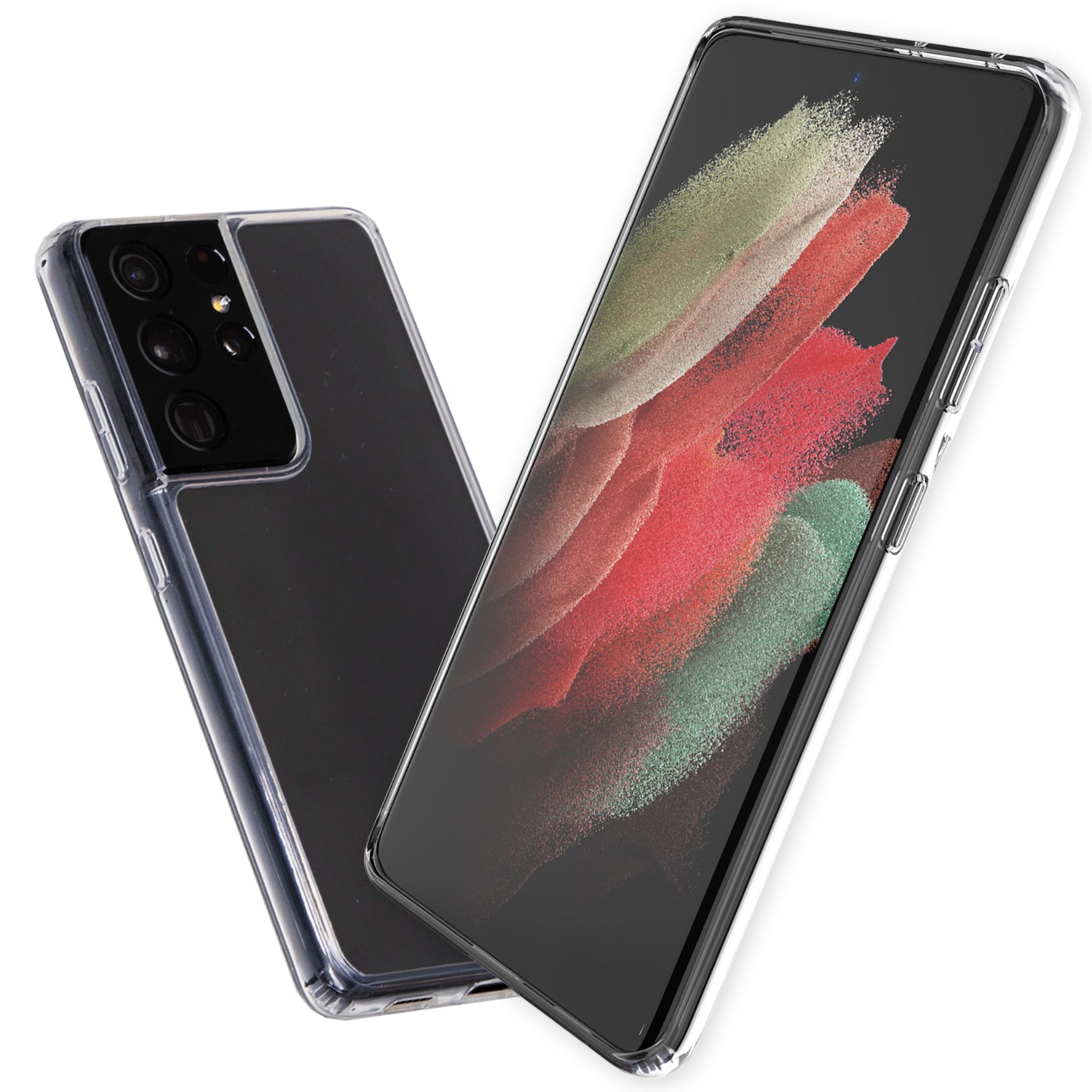 [Dome Case] Galaxy S21 Ultra Clear case by Whitestone, Premium Tempered  Glass Back Cover Clear