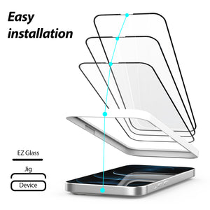 [EZ] iPhone 13 & 13 Pro Whitestone EZ Tempered Glass Screen Protector - 2 Pack (6.1")