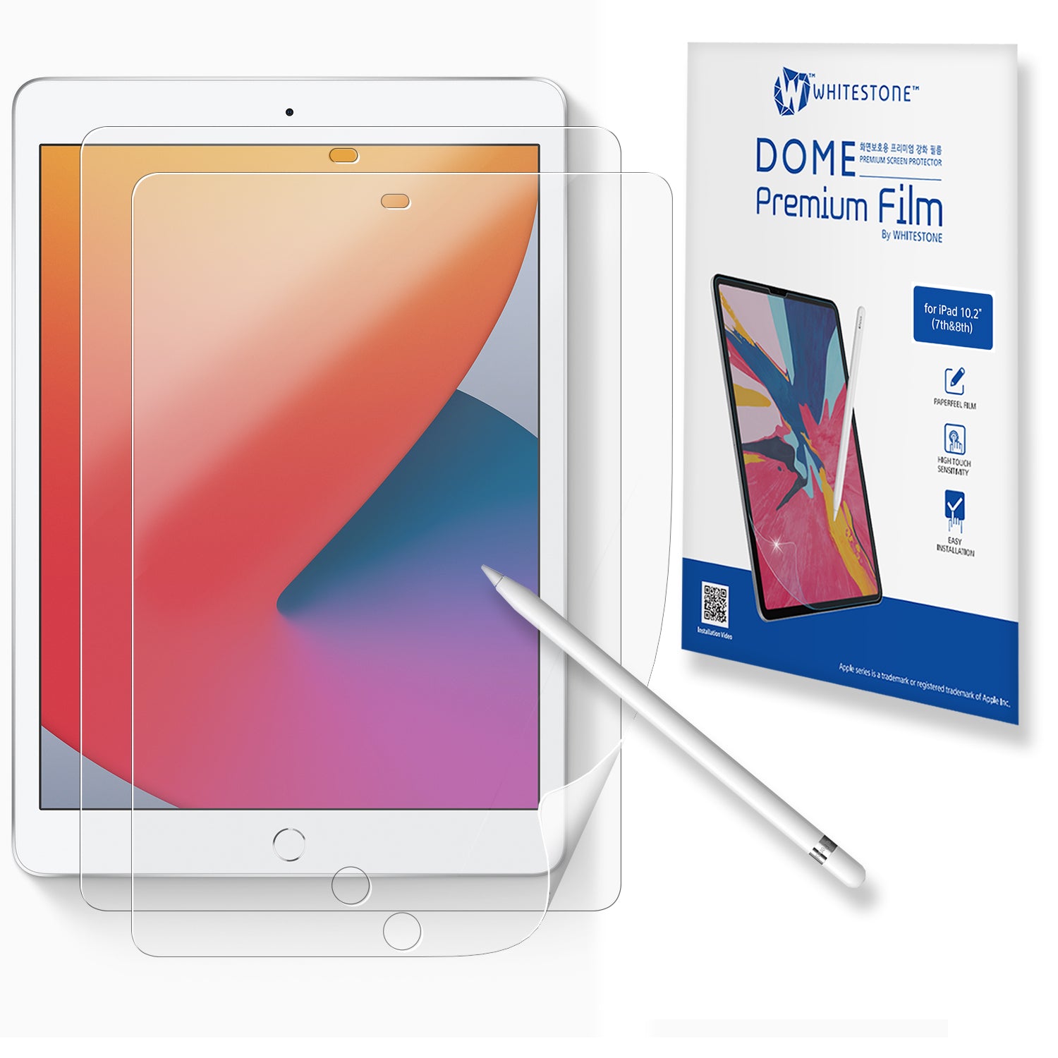 [2 PACK] iPad 10.2 Paper Feel Screen Protector for Drawing and Writing