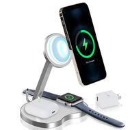 [Dome Charger] 3 in 1 Wireless Magnetic Charging Station - 15W QI Fast Wireless Charger