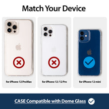 Load image into Gallery viewer, [Dome Case] iPhone 12 Mini (5.4&quot;) Clear case by Whitestone, Premium Tempered Glass Back Cover - Clear