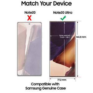 [Dome Glass] Galaxy Note 20 Ultra Screen Protector [Dome Glass] Full 3D Curved Edge Tempered Glass Shield [Liquid Dispersion Tech] Easy Install Kit