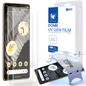 [UV GEN] Google Pixel 7 Pro (2022) Hard Coated Film Screen Protector with UV light - 2 Pack of Film