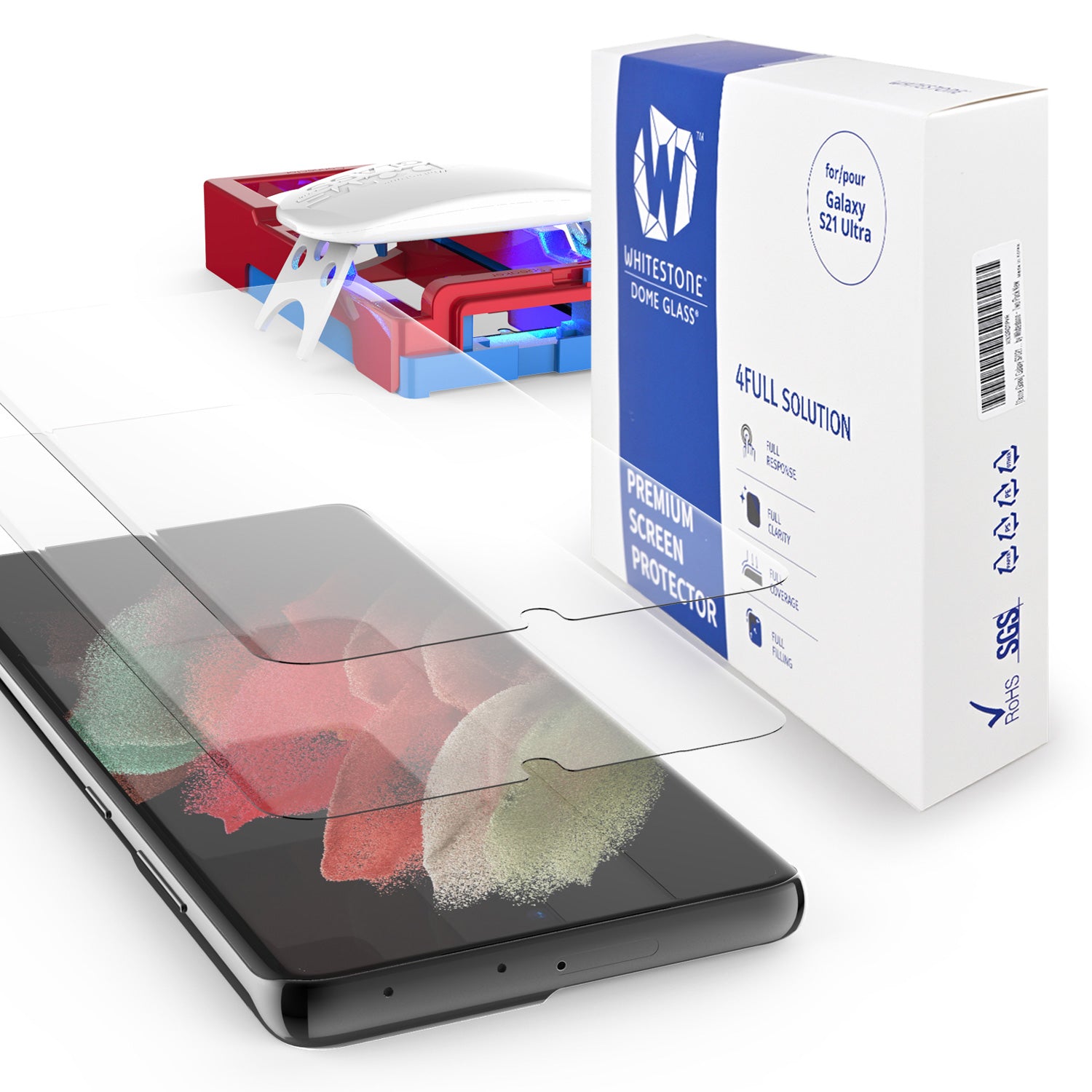 Verre trempé série 'Frame Full Glue' pour Samsung Galaxy S21 Ultra 5G