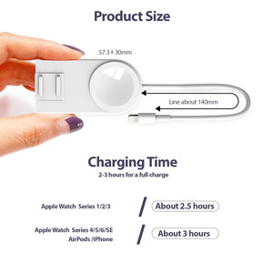[Dome Charger] Apple Watch Portable 2 in 1 Charger Cable