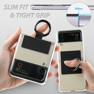 [Dome Case] Samsung Galaxy Z Flip 4 Clear Case with Ring