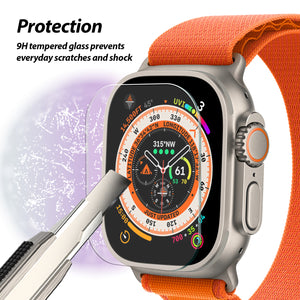 [EZ] Apple Watch Ultra 49mm EZ Tempered Glass Screen Protector - 2PACK