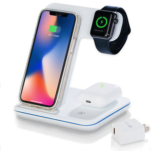 [Dome Charger] 3 in 1 Wireless Charging Station - 15W QI Fast Wireless Charger